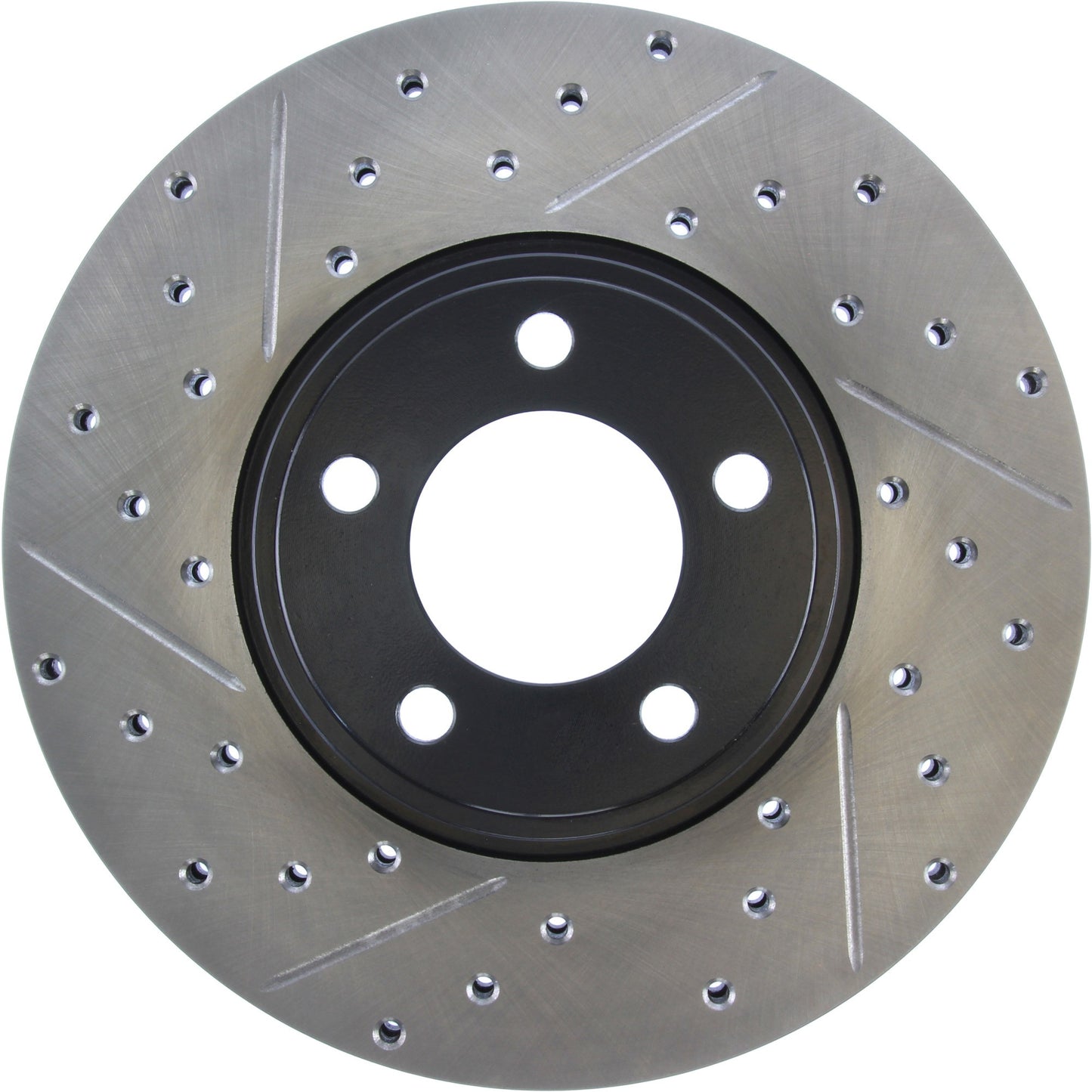 StopTech Sport Drilled/Slotted Brake Rotor; Front Right
