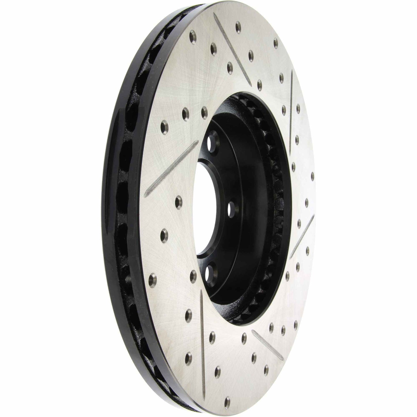 StopTech Sport Drilled/Slotted Brake Rotor; Front Right