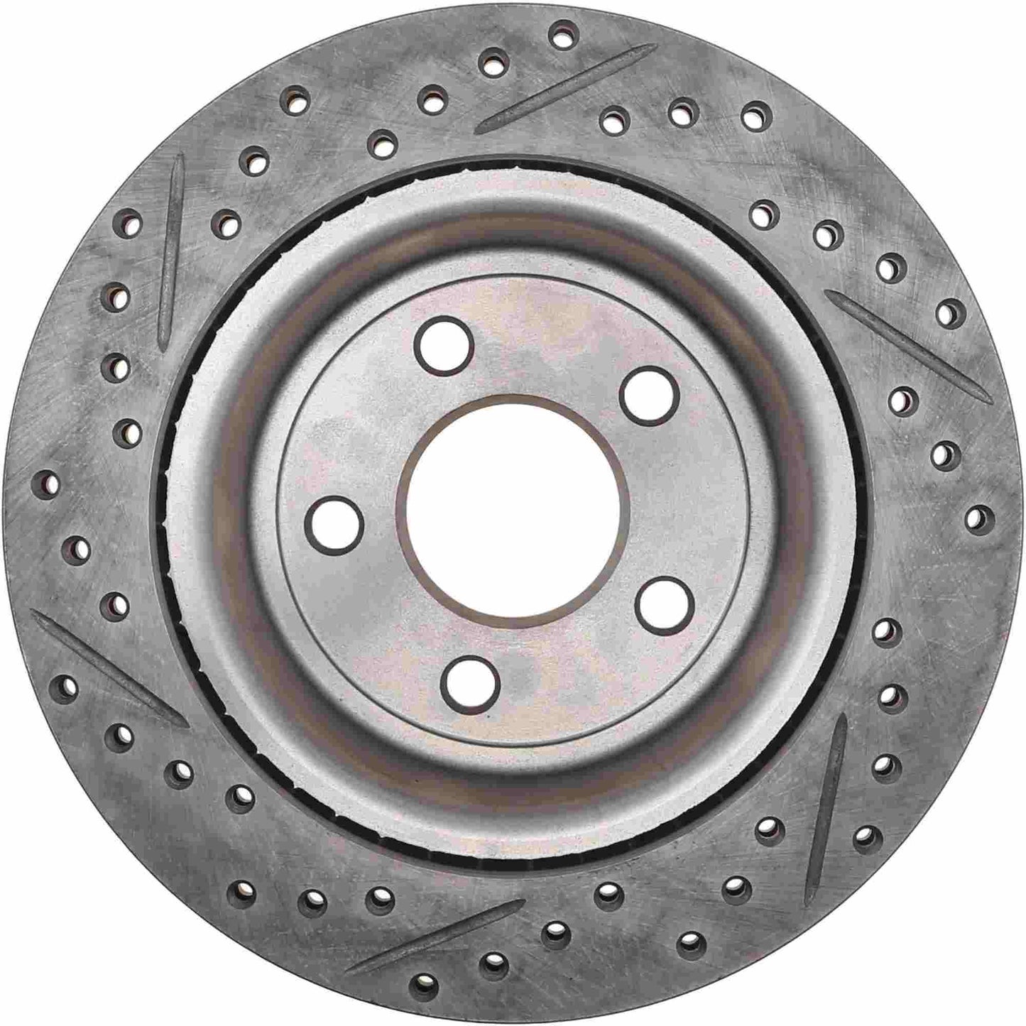 StopTech 98-02 Ford Crown Victoria Cyro Sport Slotted & Drilled Front Right Rotor 127.61055CR