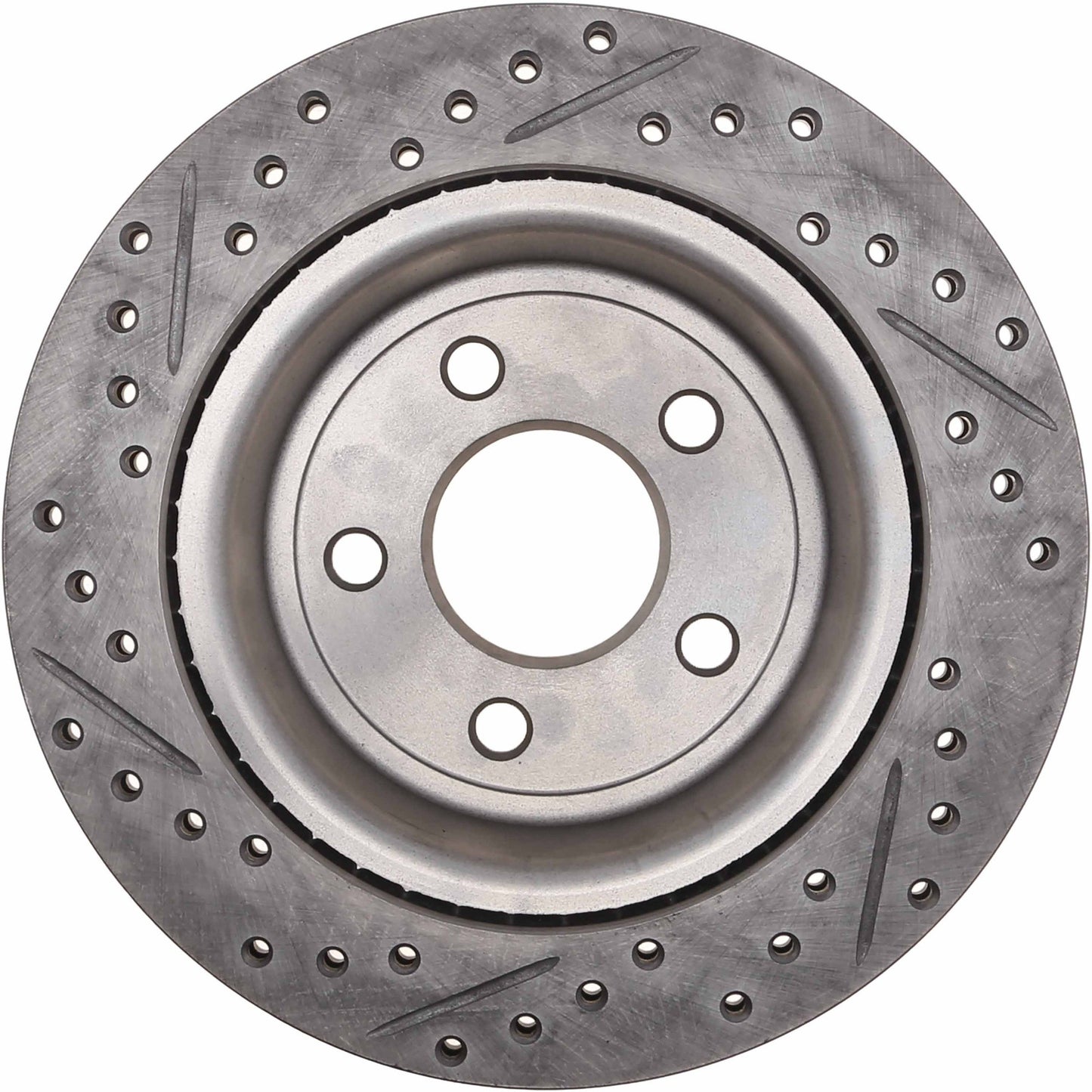 StopTech 98-02 Ford Crown Victoria Cyro Sport Slotted & Drilled Front Right Rotor 127.61055CR