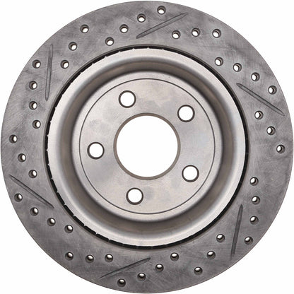 StopTech 98-02 Ford Crown Victoria Cyro Sport Slotted & Drilled Front Right Rotor 127.61055CR