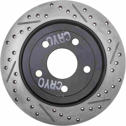 StopTech 98-02 Ford Crown Victoria Cyro Sport Slotted & Drilled Front Right Rotor 127.61055CR