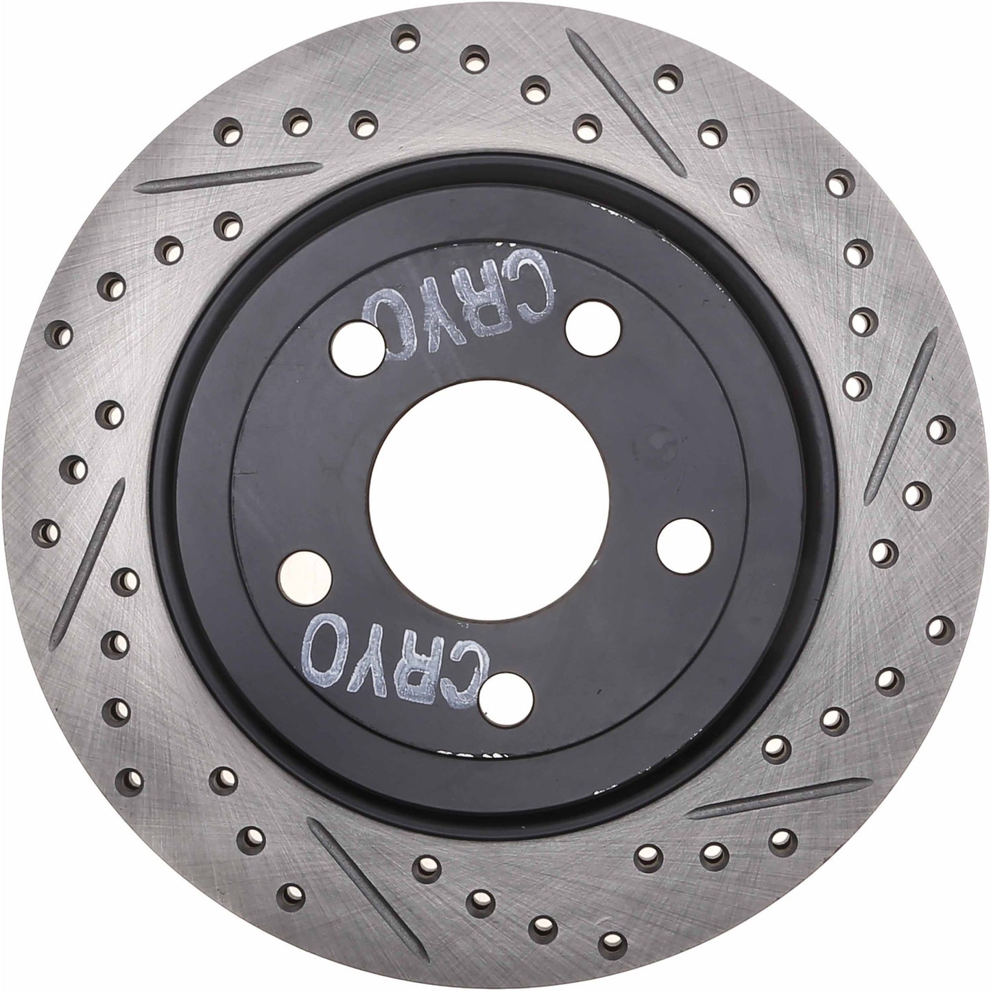 StopTech 98-02 Ford Crown Victoria Cyro Sport Slotted & Drilled Front Right Rotor 127.61055CR