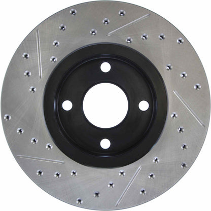 StopTech Sport Drilled/Slotted Brake Rotor; Front Left