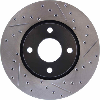 StopTech Sport Drilled/Slotted Brake Rotor; Front Left