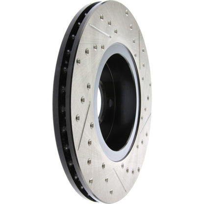 StopTech Sport Drilled/Slotted Brake Rotor; Front Right