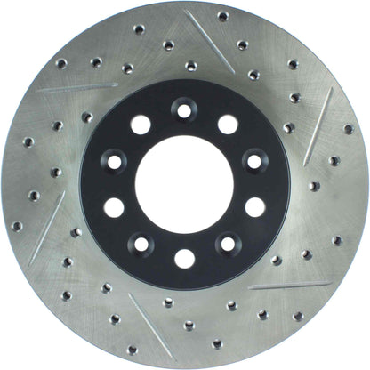 StopTech Sport Drilled/Slotted Brake Rotor; Front Left