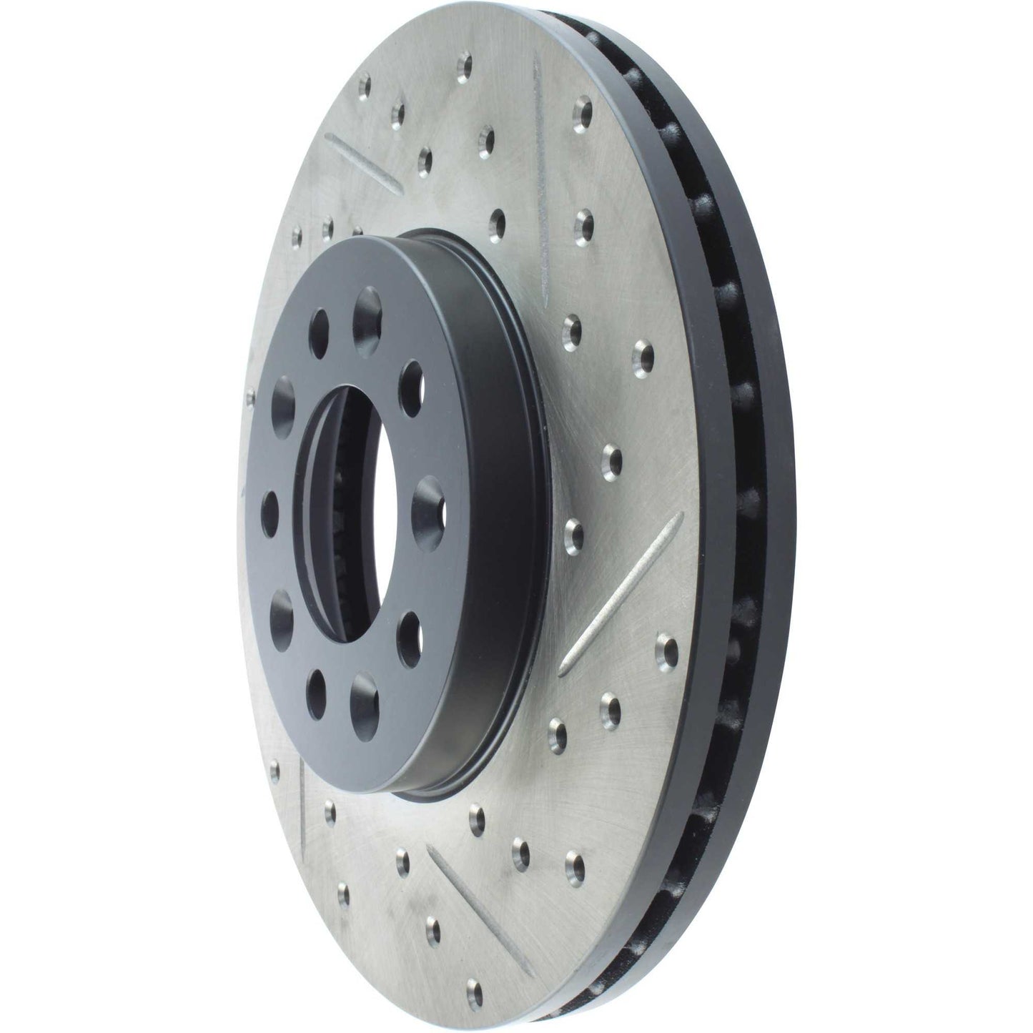 StopTech Sport Drilled/Slotted Brake Rotor; Front Left