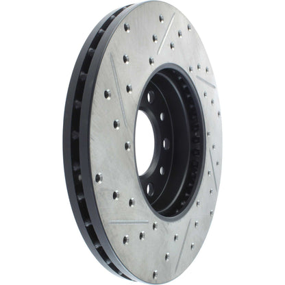 StopTech Sport Drilled/Slotted Brake Rotor; Front Left