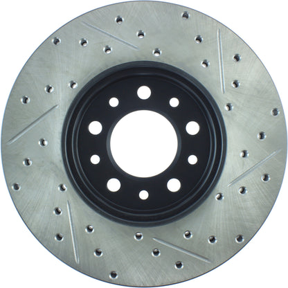 StopTech Sport Drilled/Slotted Brake Rotor; Front Right