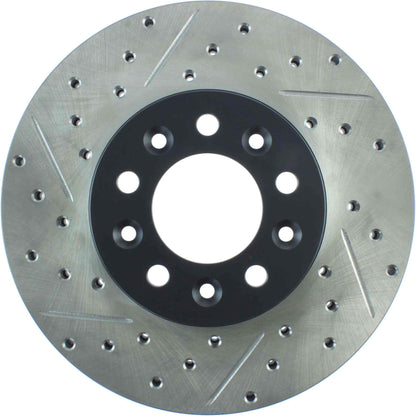 StopTech Sport Drilled/Slotted Brake Rotor; Front Right