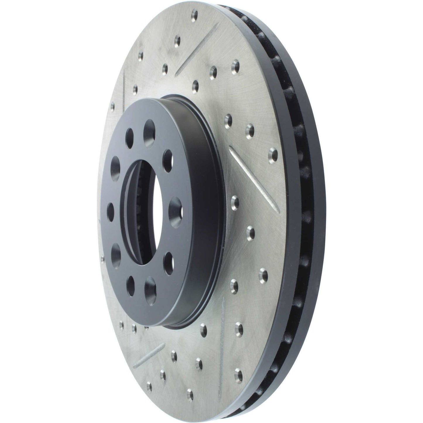StopTech Sport Drilled/Slotted Brake Rotor; Front Right