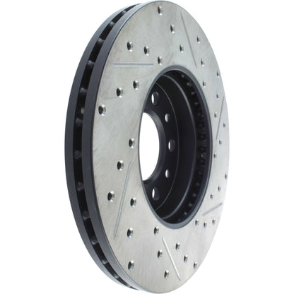 StopTech Sport Drilled/Slotted Brake Rotor; Front Right