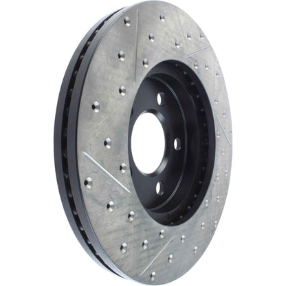 StopTech Sport Drilled/Slotted Brake Rotor; Front Left