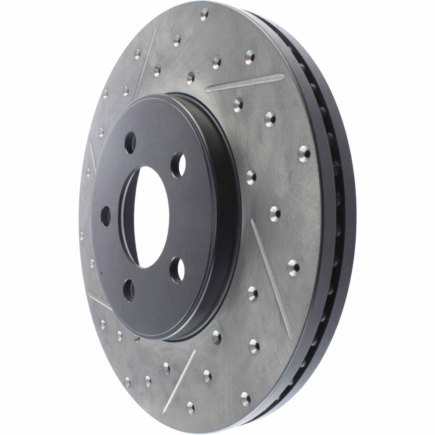 StopTech Sport Drilled/Slotted Brake Rotor; Front Right
