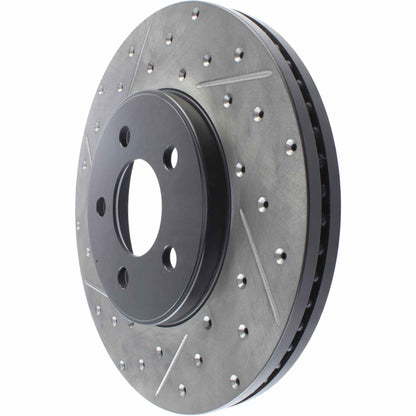 StopTech Sport Drilled/Slotted Brake Rotor; Front Right