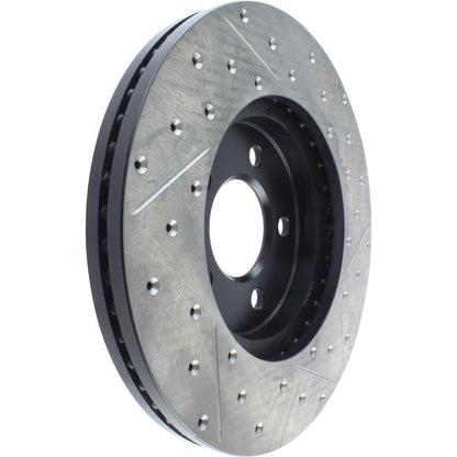 StopTech Sport Drilled/Slotted Brake Rotor; Front Right