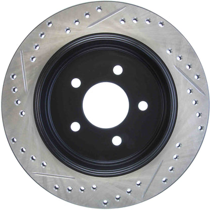 StopTech Sport Drilled/Slotted Brake Rotor; Rear Left