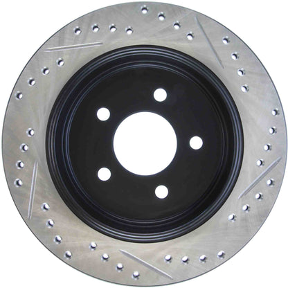 StopTech Sport Drilled/Slotted Brake Rotor; Rear Right