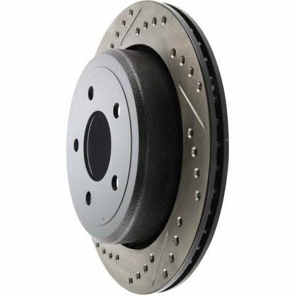 StopTech Sport Drilled/Slotted Brake Rotor; Rear Right