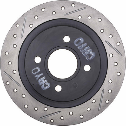 StopTech Sport Cryo Drilled/Slotted Brake Rotor; Rear Right