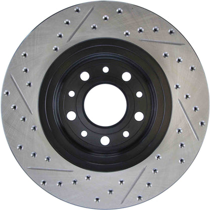 StopTech Sport Drilled/Slotted Brake Rotor; Front Left