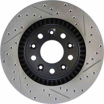 StopTech Sport Drilled/Slotted Brake Rotor; Front Left