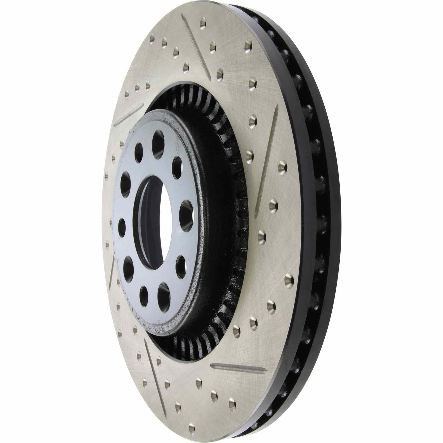 StopTech Sport Drilled/Slotted Brake Rotor; Front Left