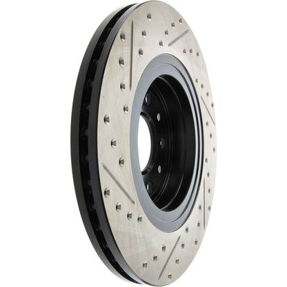 StopTech Sport Drilled/Slotted Brake Rotor; Front Left