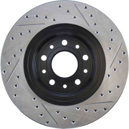 StopTech Sport Drilled/Slotted Brake Rotor; Front Right