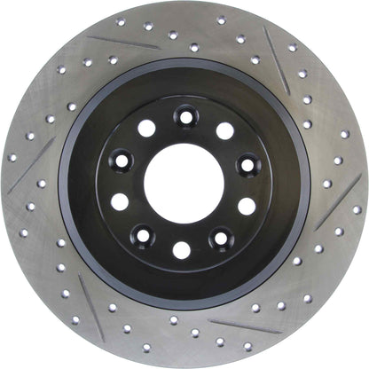 StopTech Sport Drilled/Slotted Brake Rotor; Rear Left