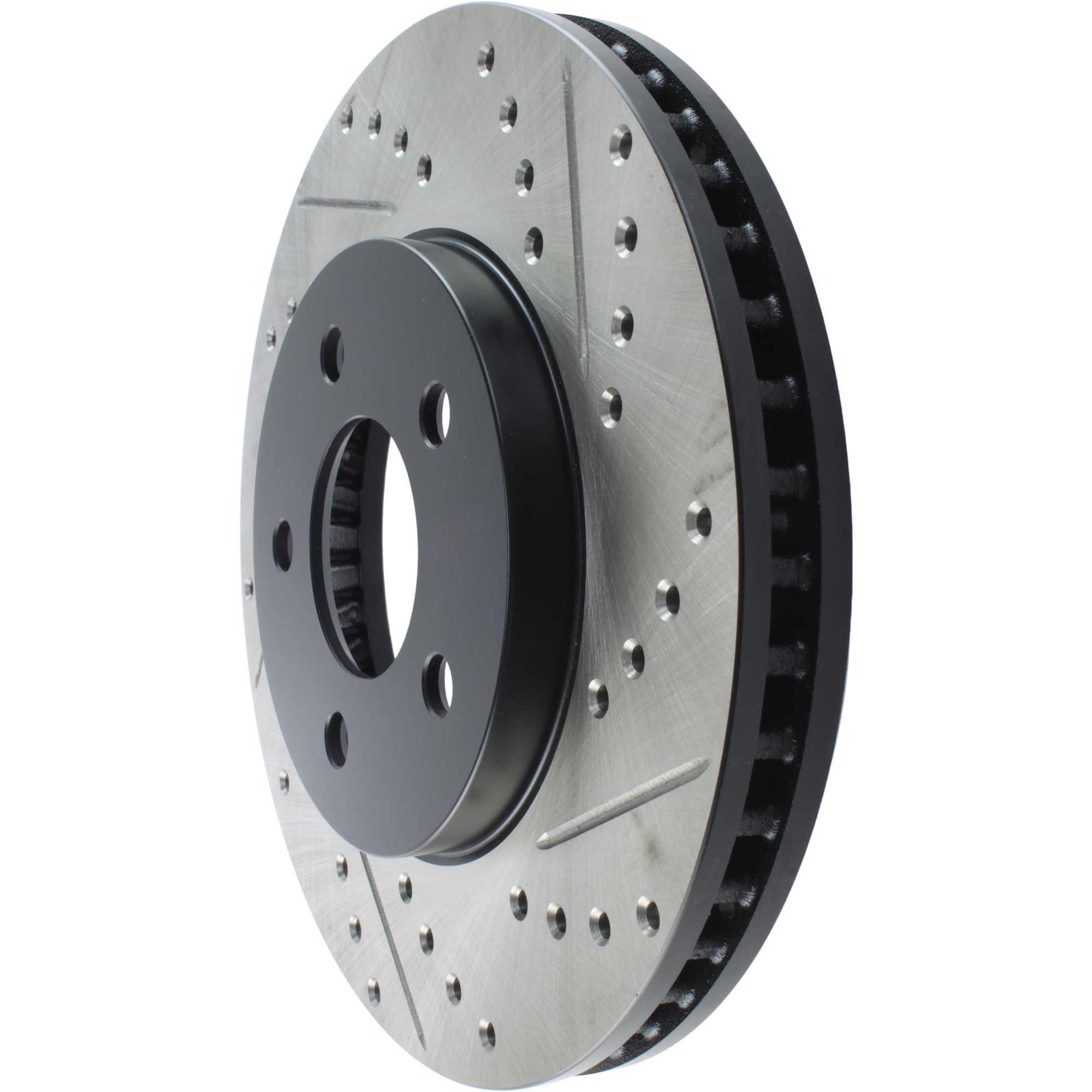StopTech Sport Drilled/Slotted Brake Rotor; Front Left