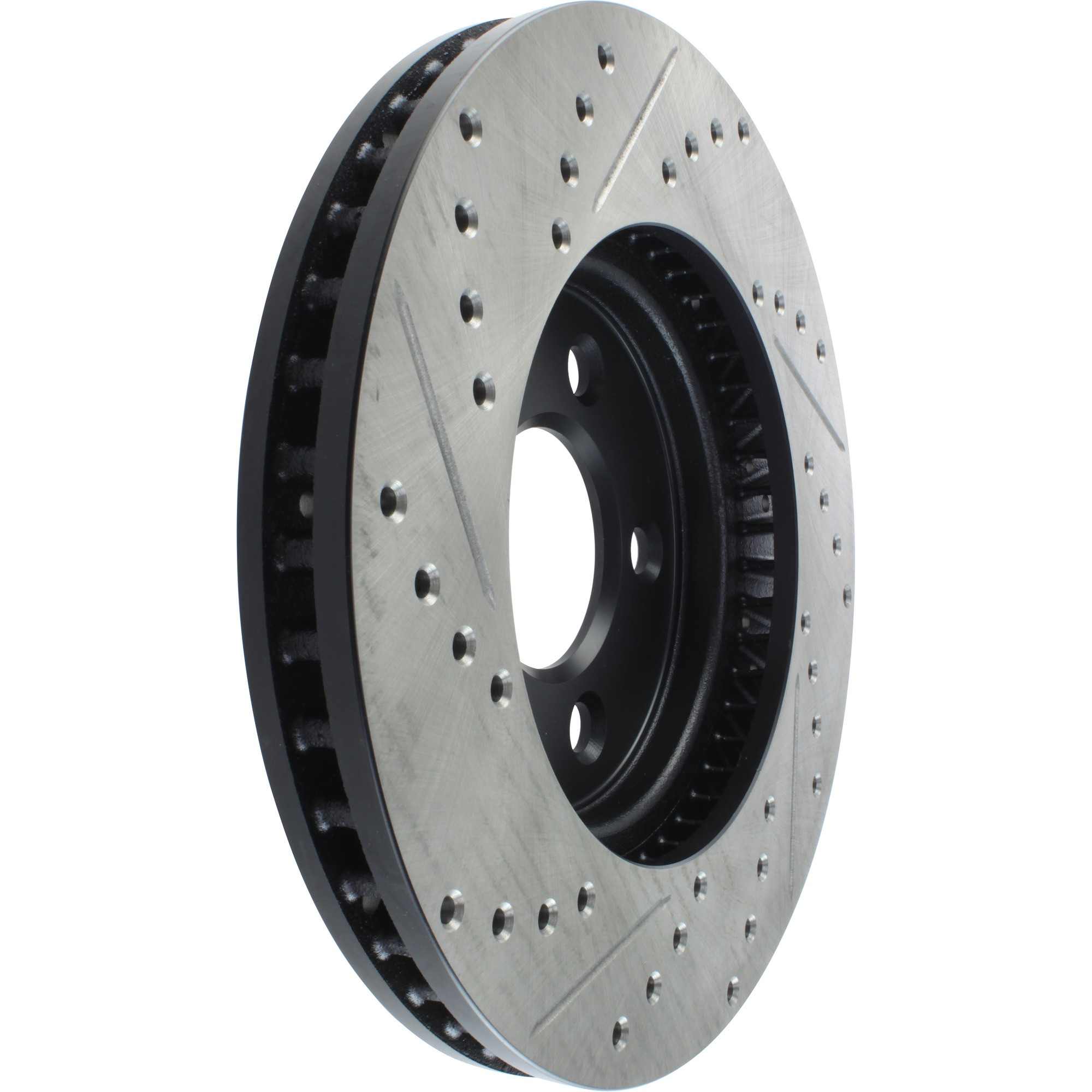StopTech Sport Drilled/Slotted Brake Rotor; Front Left