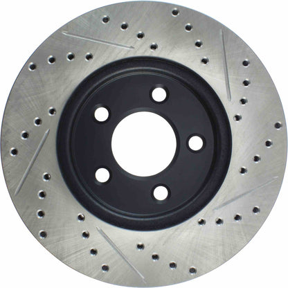StopTech Sport Drilled/Slotted Brake Rotor; Front Right