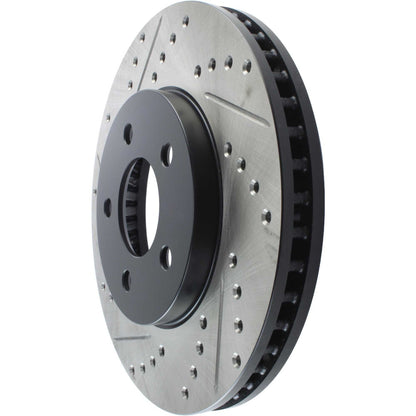 StopTech Sport Drilled/Slotted Brake Rotor; Front Right