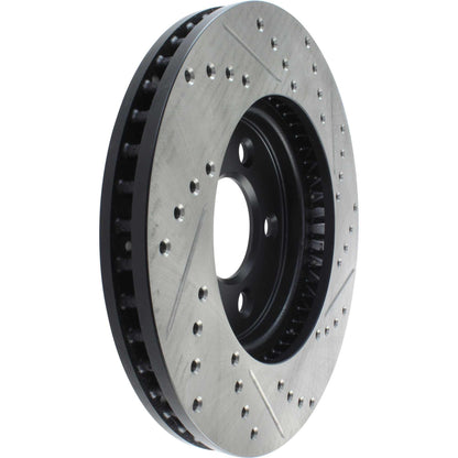 StopTech Sport Drilled/Slotted Brake Rotor; Front Right