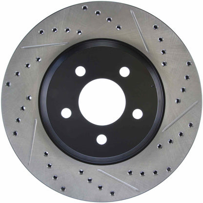 StopTech Sport Drilled/Slotted Brake Rotor; Front Left