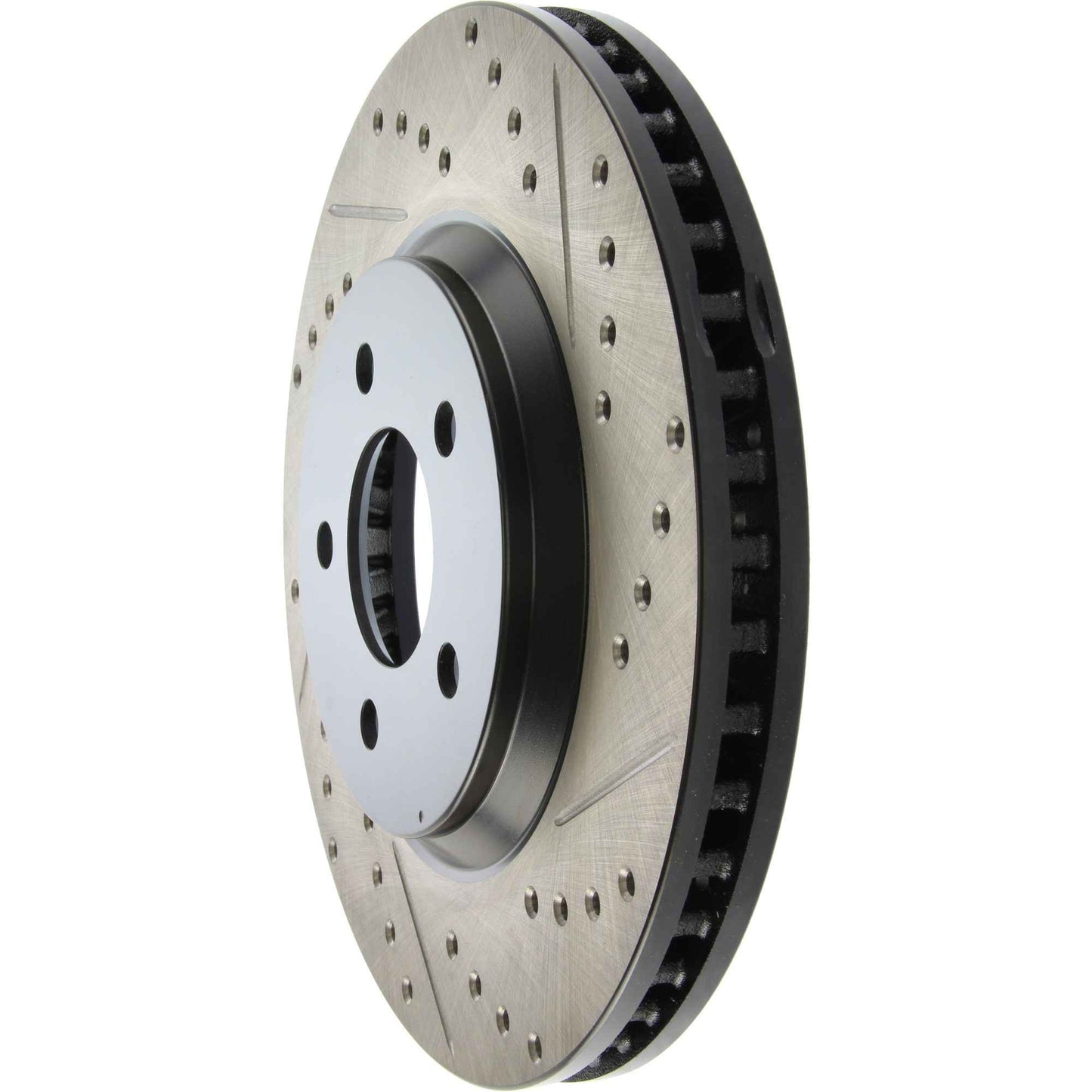 StopTech Sport Drilled/Slotted Brake Rotor; Front Left