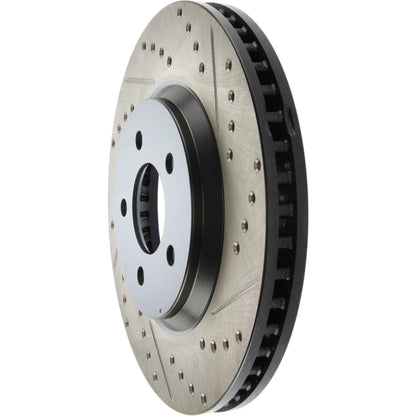 StopTech Sport Drilled/Slotted Brake Rotor; Front Left