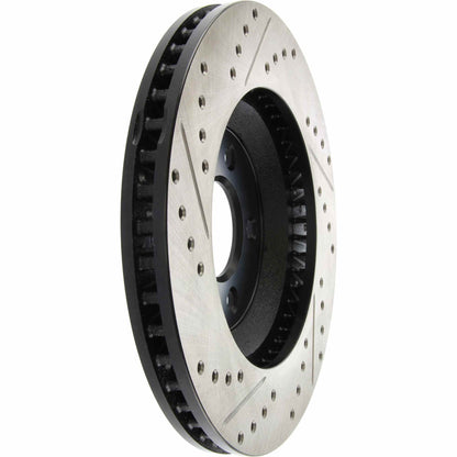 StopTech Sport Drilled/Slotted Brake Rotor; Front Left