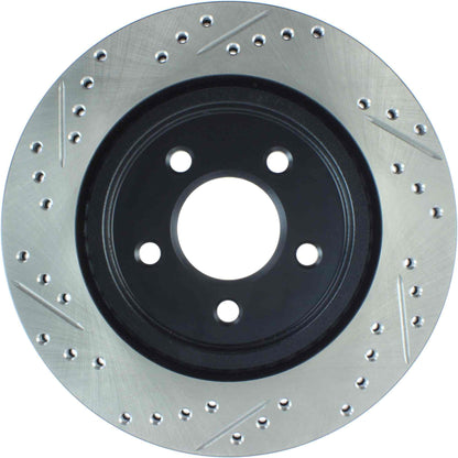 StopTech Sport Drilled/Slotted Brake Rotor; Rear Left