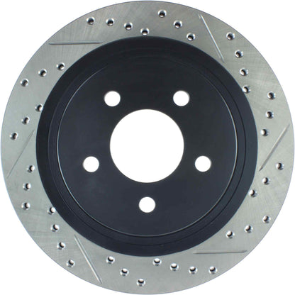 StopTech Sport Drilled/Slotted Brake Rotor; Rear Left