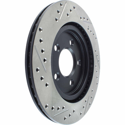 StopTech Sport Drilled/Slotted Brake Rotor; Rear Left