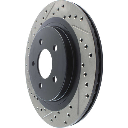 StopTech Sport Drilled/Slotted Brake Rotor; Rear Right