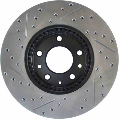 StopTech Sport Drilled/Slotted Brake Rotor; Front Left