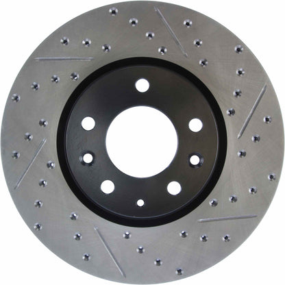 StopTech Sport Drilled/Slotted Brake Rotor; Front Left