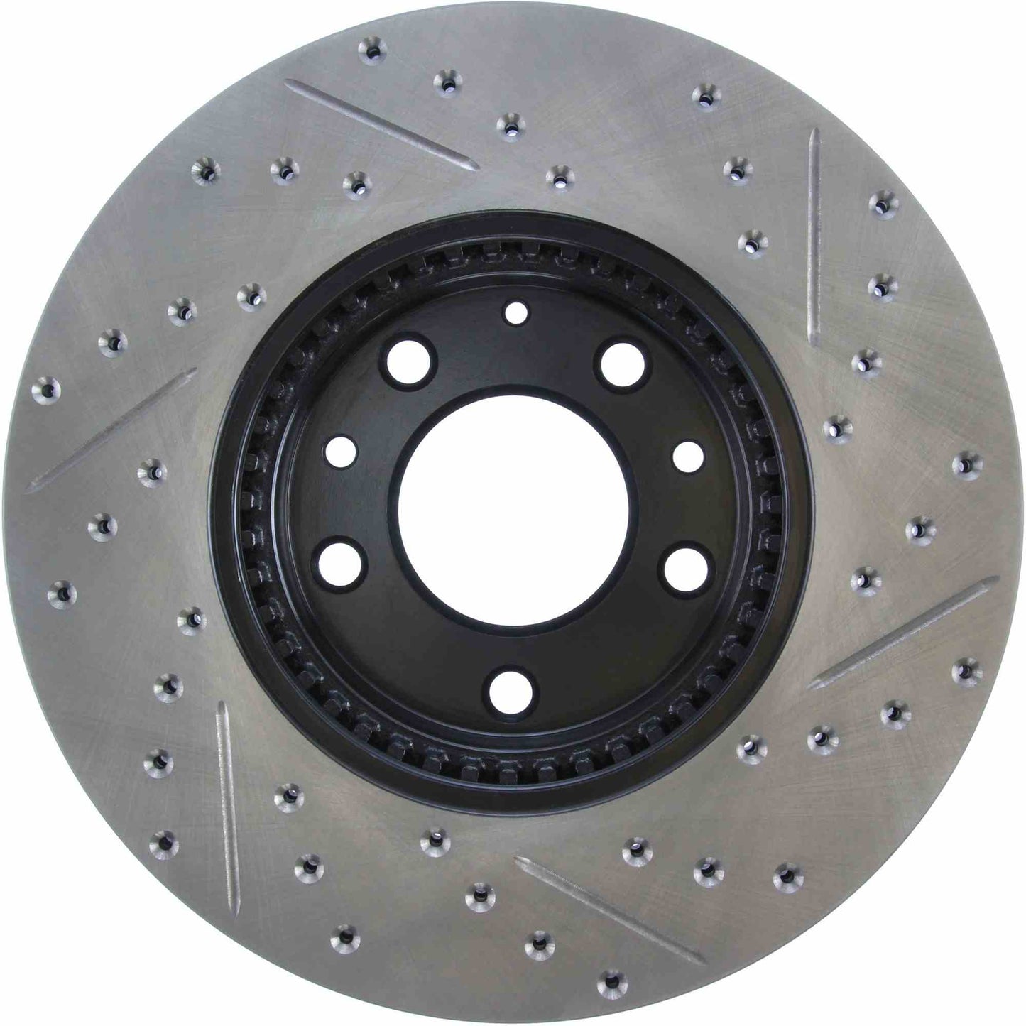 StopTech Sport Drilled/Slotted Brake Rotor; Front Right