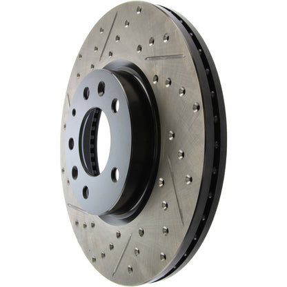 StopTech Sport Drilled/Slotted Brake Rotor; Front Right
