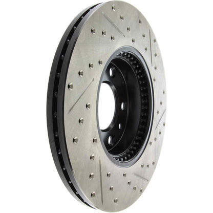 StopTech Sport Drilled/Slotted Brake Rotor; Front Right