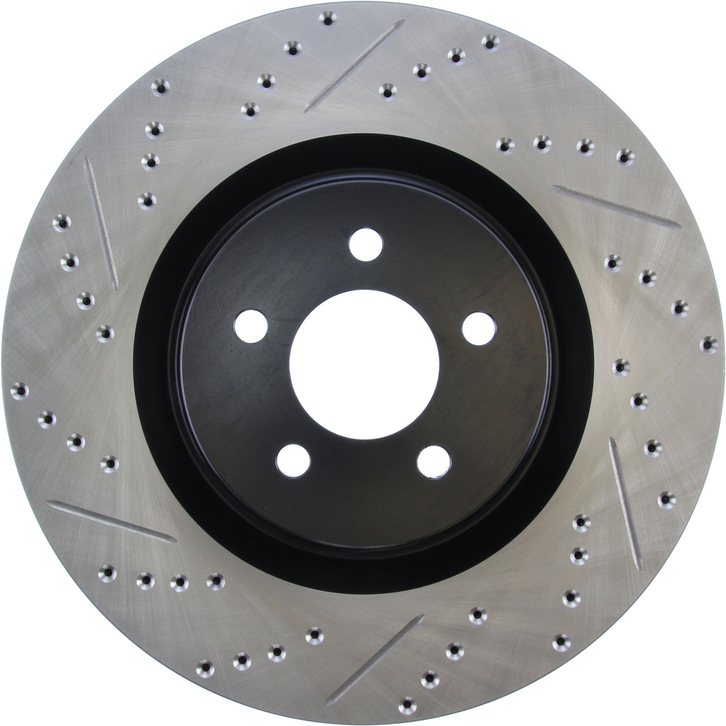 StopTech 07-13 Mustang Shelby / 11-13 Mustang GT Fr Right Slotted & Drilled CRYO-STOP Brake Rotor 127.61089CR